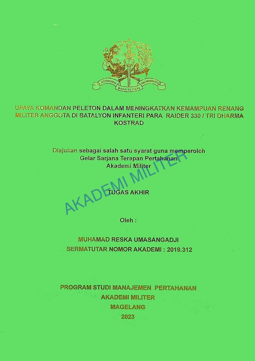 OPTIMALISASI KEPEMIMPINAN LAPANGAN DANTON DALAM MENINGKATKAN KEMAMPUAN MENEMBAK MERIAM 105/MM ANGGOTA RAI ADHI YONARMED 3/NAGA PAKCA GUNA MENDUKUNG TUGAS POKOK TNI AD